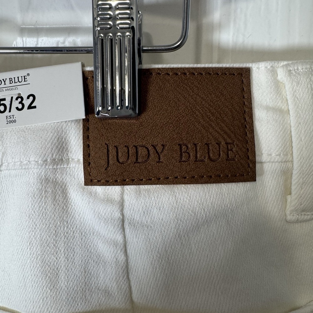 JUDY BLUE HIGH RISE DRAWSTRING JOGGERS WHITE WOMENS 15 32 NWT‎ - Picture 5 of 5